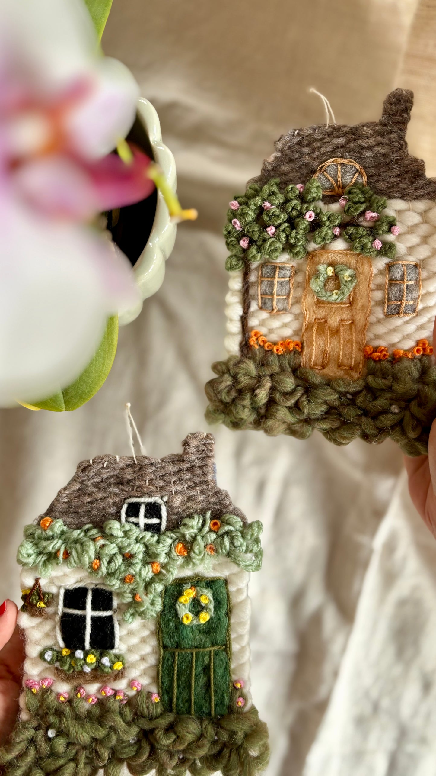 Cottage with cherry blossom