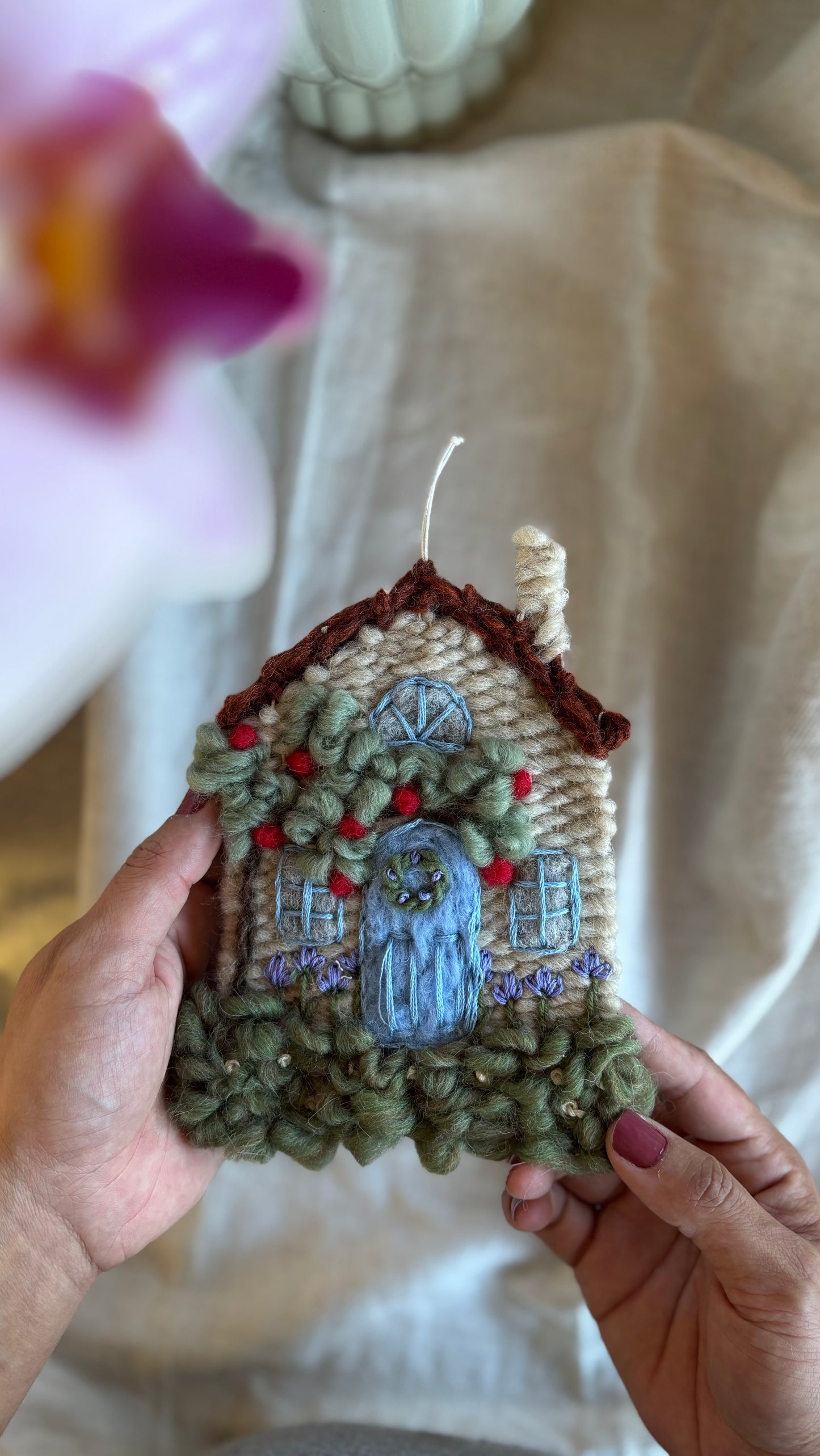 Cottage with apple tree