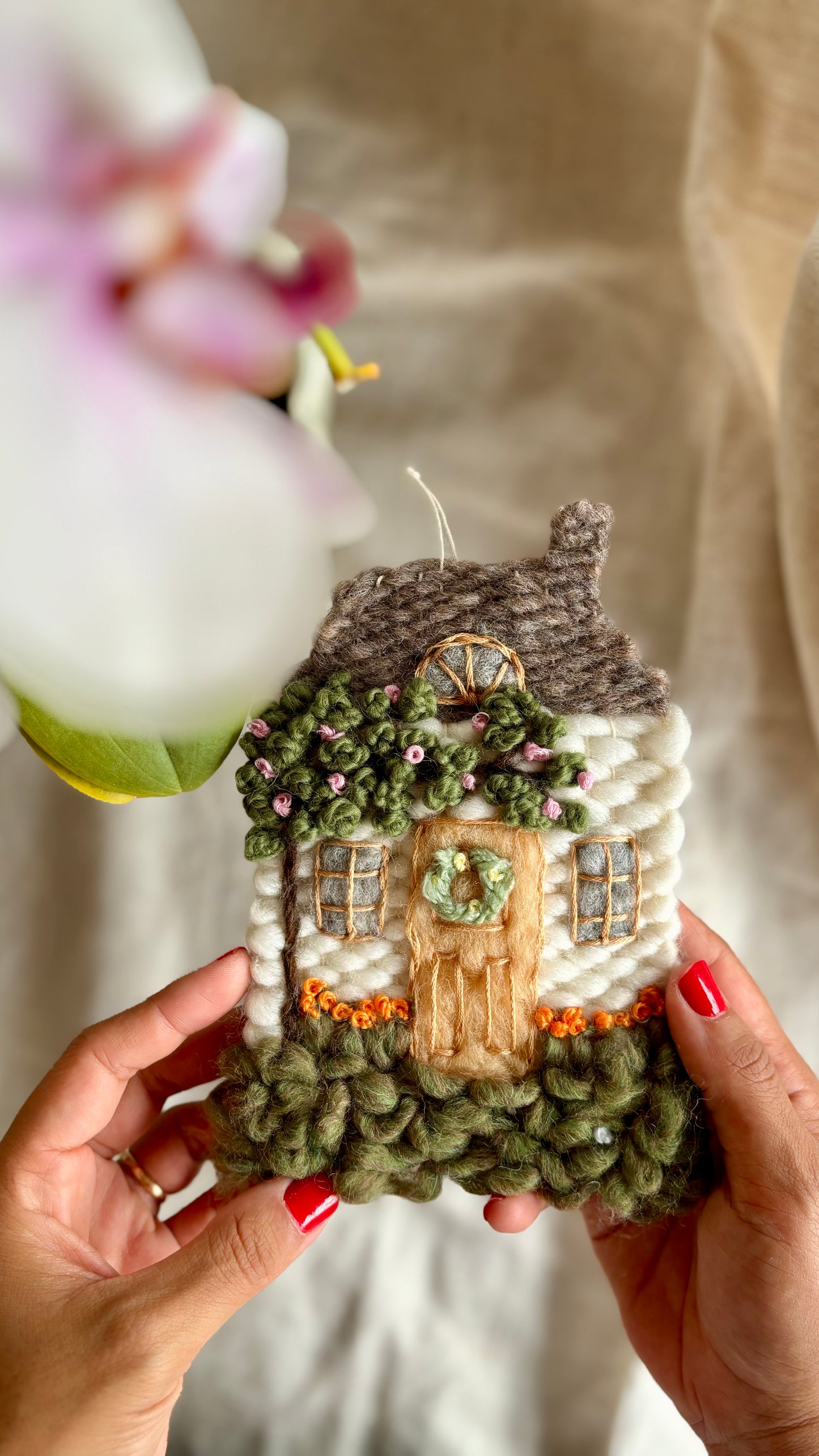 Cottage with cherry blossom